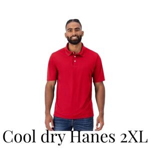 Men’s Hanes cool dry polo. New in package. 2XL